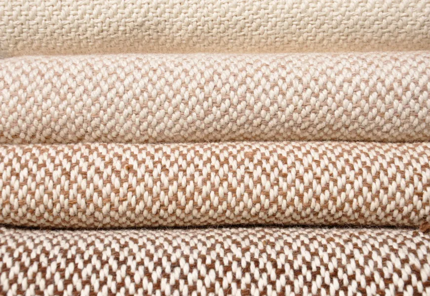 Stripes Camel Wool Throw Blanket