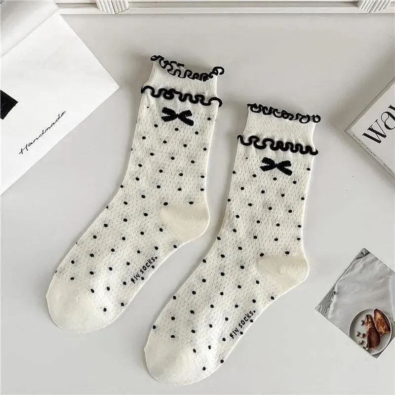Sweet Stitch Bow Socks