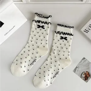 Sweet Stitch Bow Socks