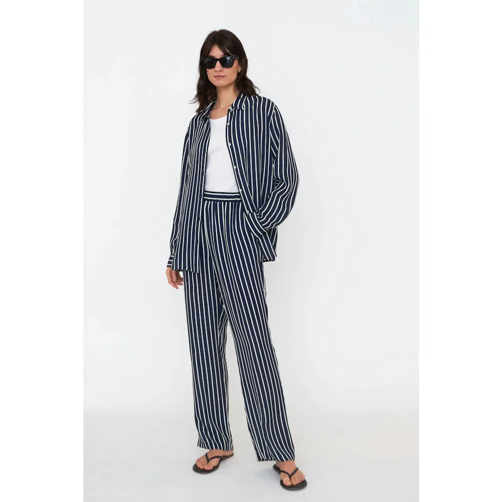 The silk Ponza - navy & cream