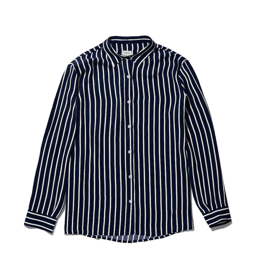 The silk Ponza - navy & cream