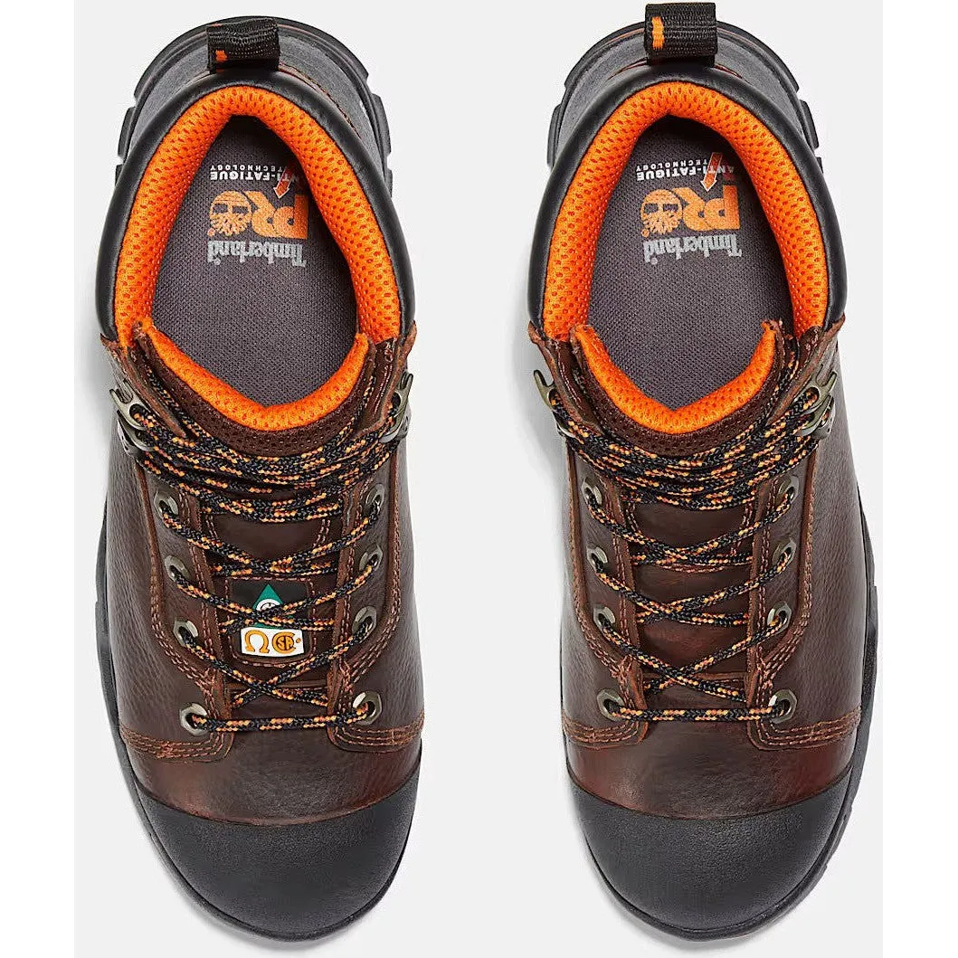 Timberland Pro Men's Endurance 6" Steel Toe Waterproof Work Boot- Brown- TB152562214