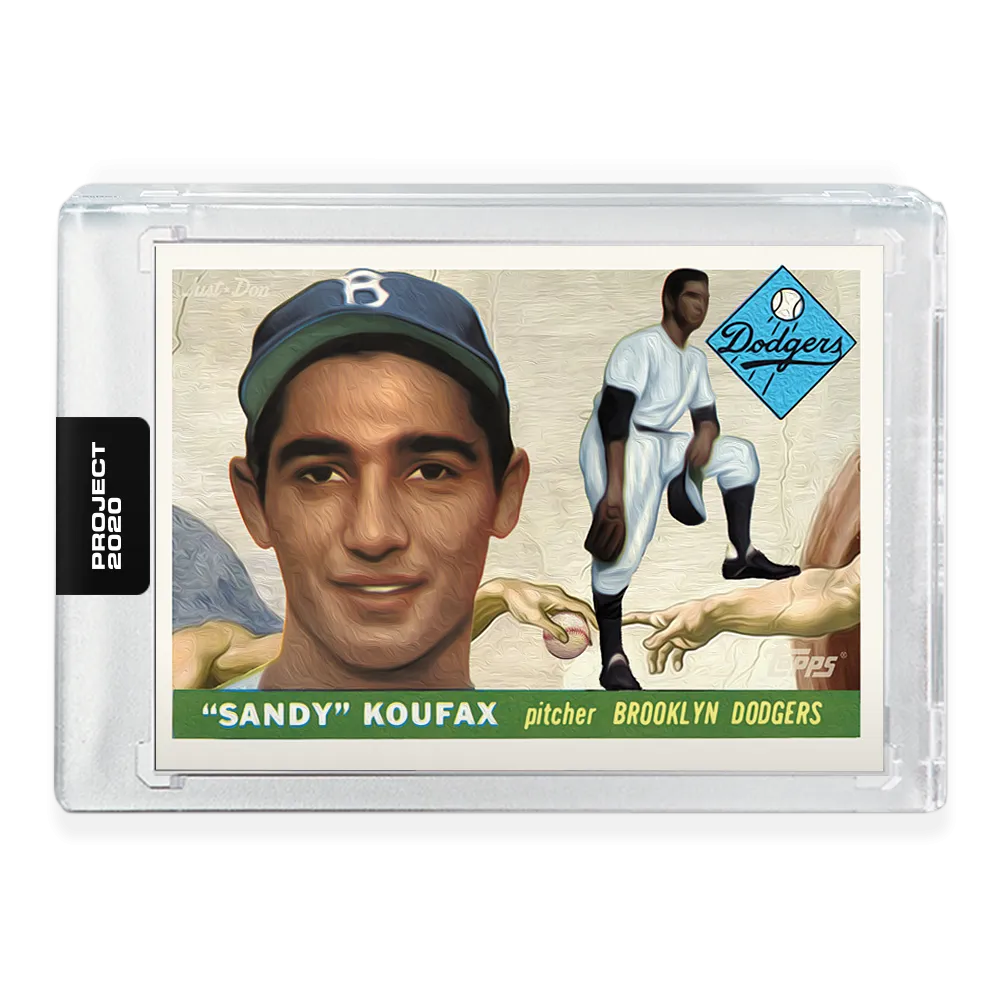 Topps PROJECT 2020 Card 374 - 1955 Sandy Koufax by Don C - Print Run: 2018