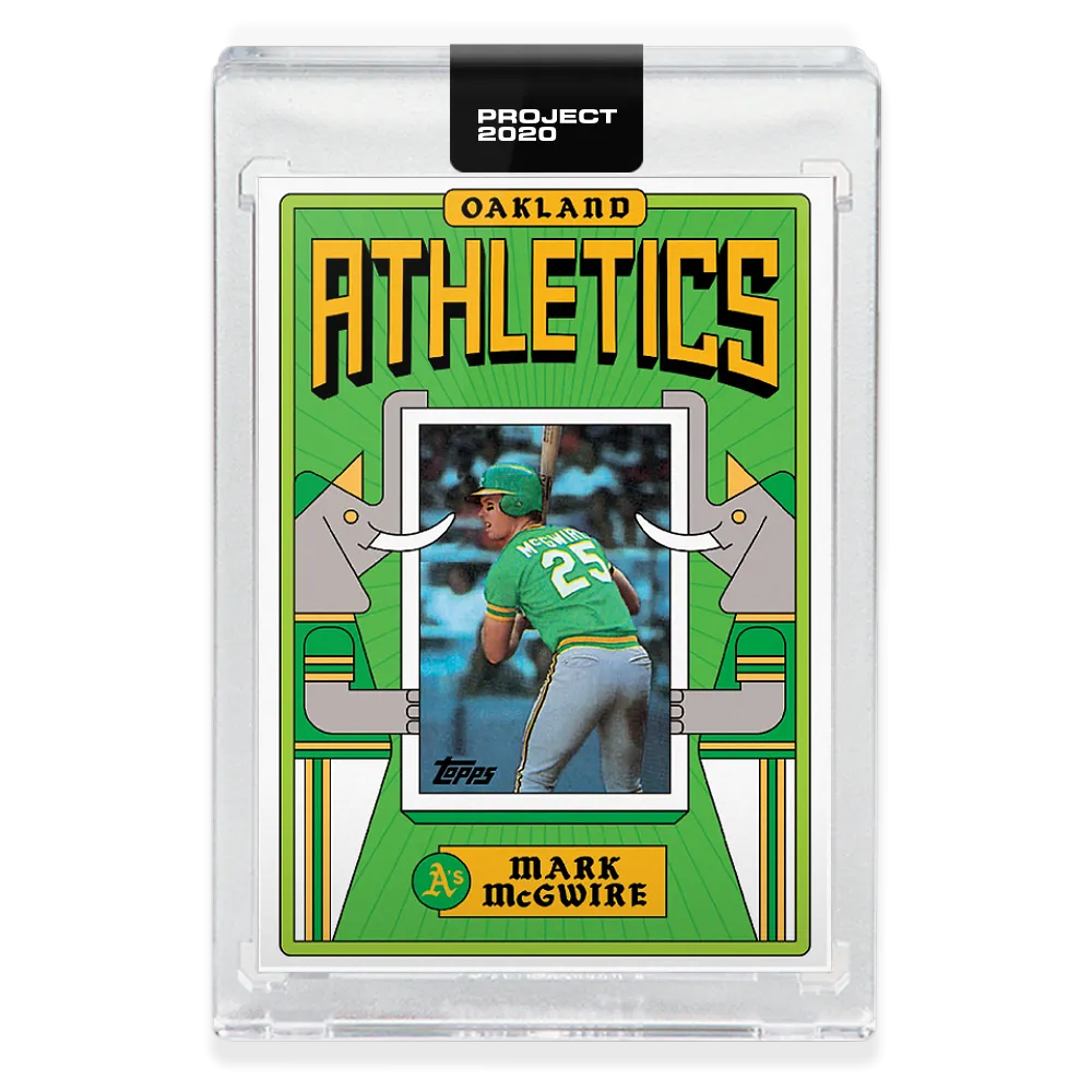Topps PROJECT 2020 Card 382 - 1987 Mark McGwire by Grotesk - Print Run: 1762