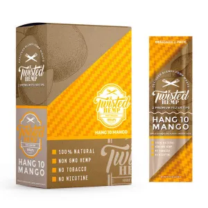 Twisted Hemp Designer Hemp Wraps - Mango - 2 Per Pack
