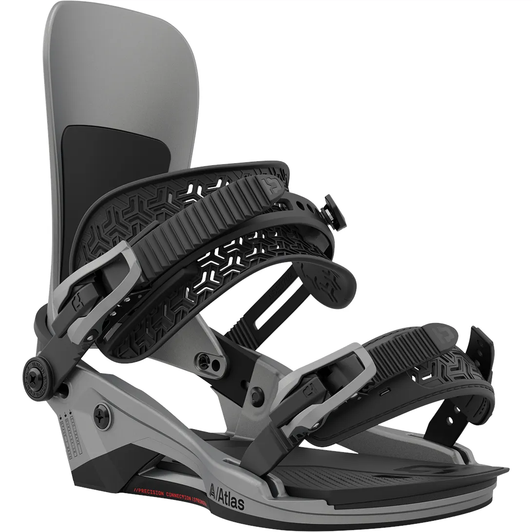 Union Atlas Snowboard Bindings Mens Metallic Silver