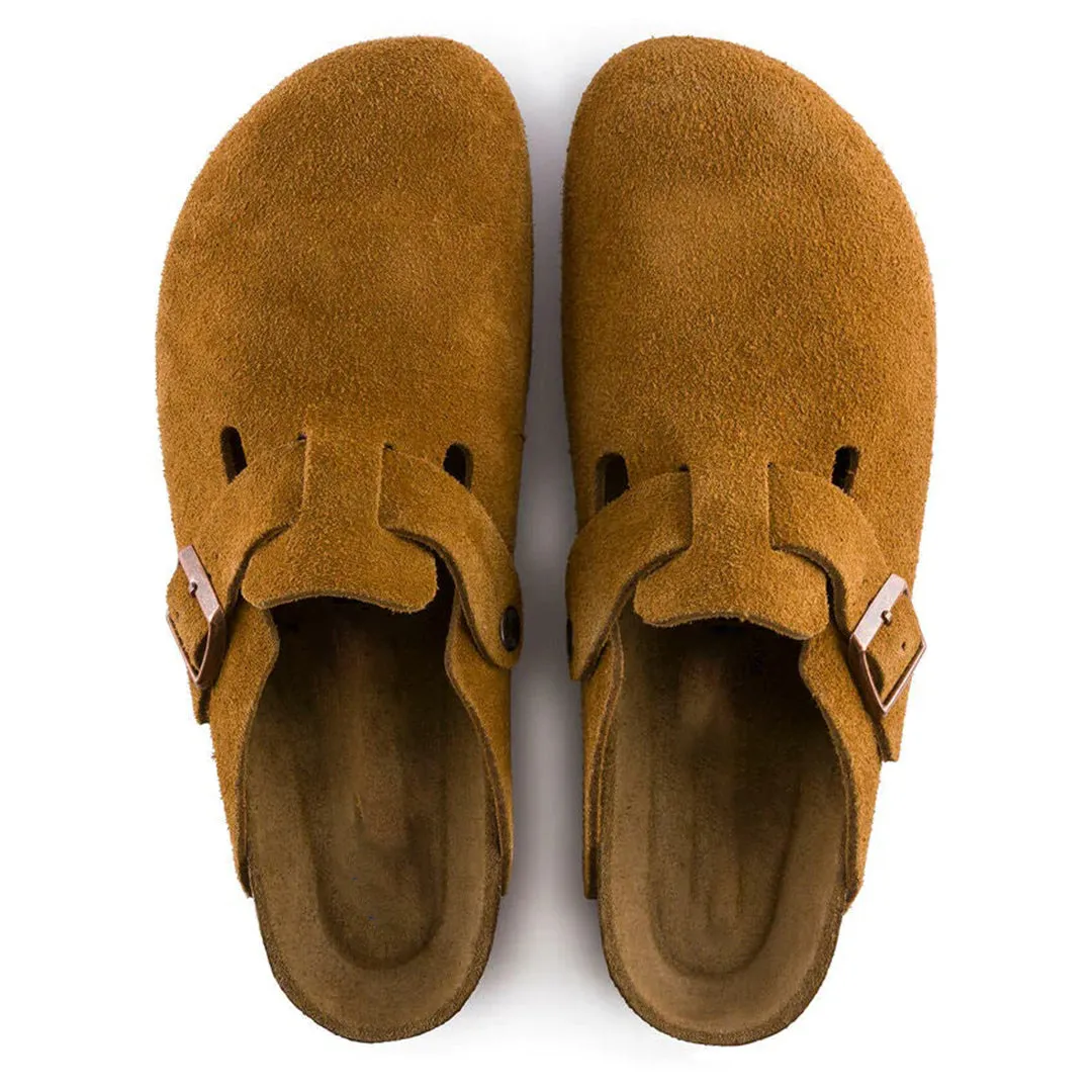 Venyamin Clogs | Suede Leather Slip-On Clogs with Soft Footbed