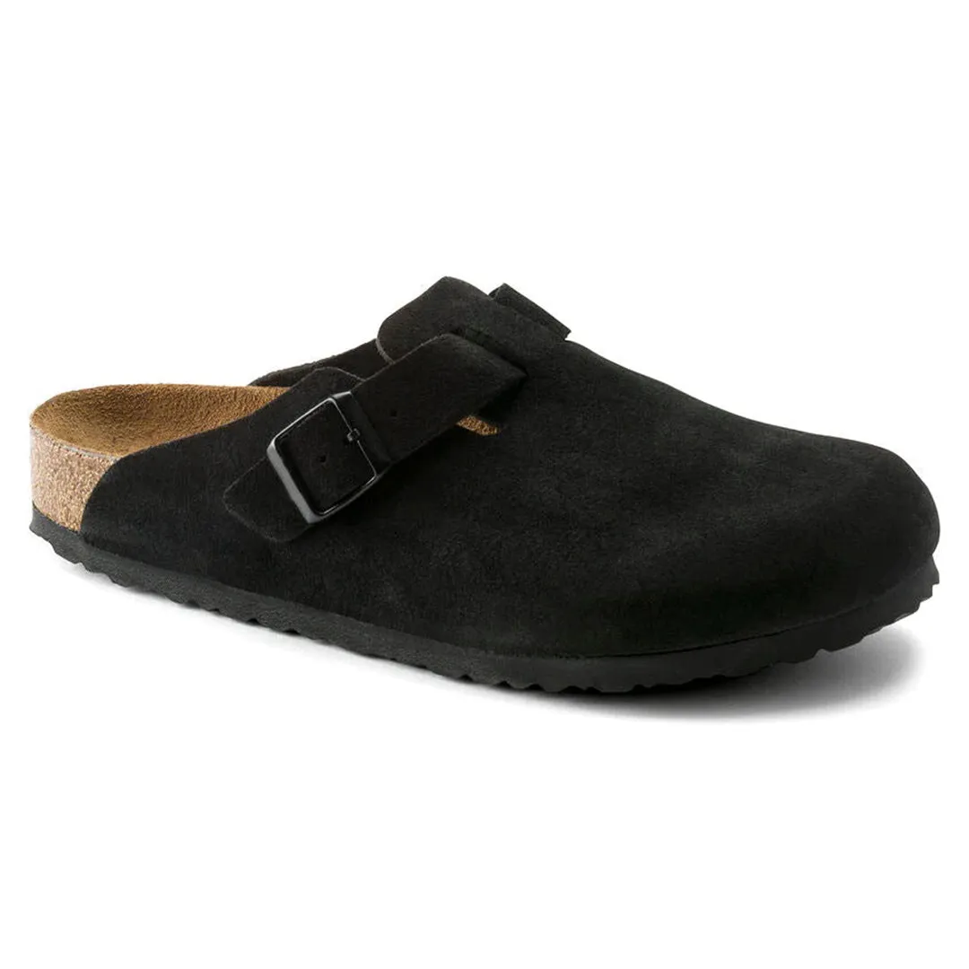 Venyamin Clogs | Suede Leather Slip-On Clogs with Soft Footbed