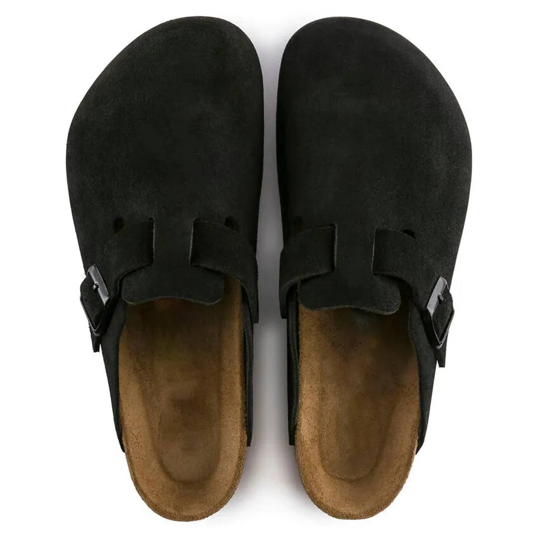 Venyamin Clogs | Suede Leather Slip-On Clogs with Soft Footbed