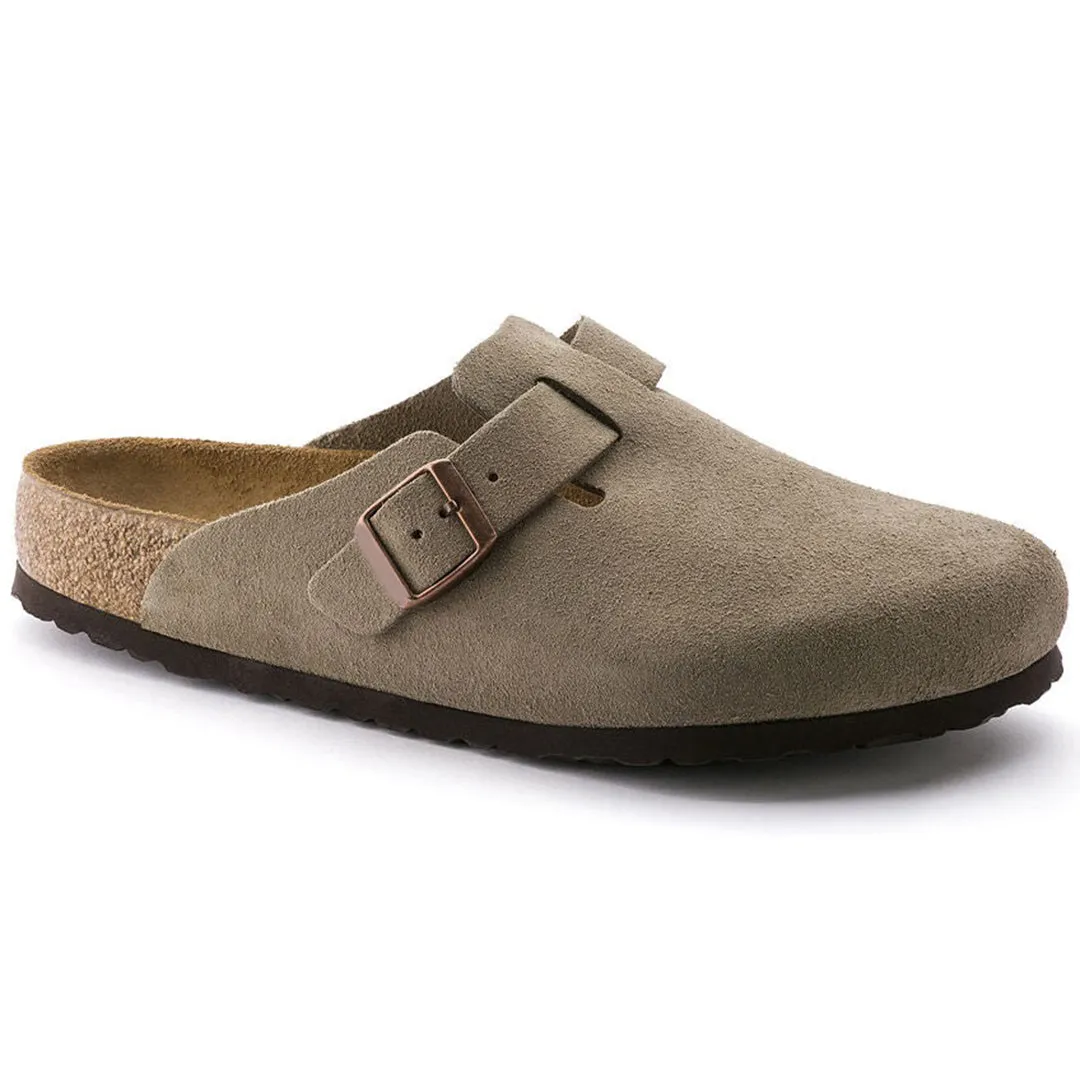 Venyamin Clogs | Suede Leather Slip-On Clogs with Soft Footbed