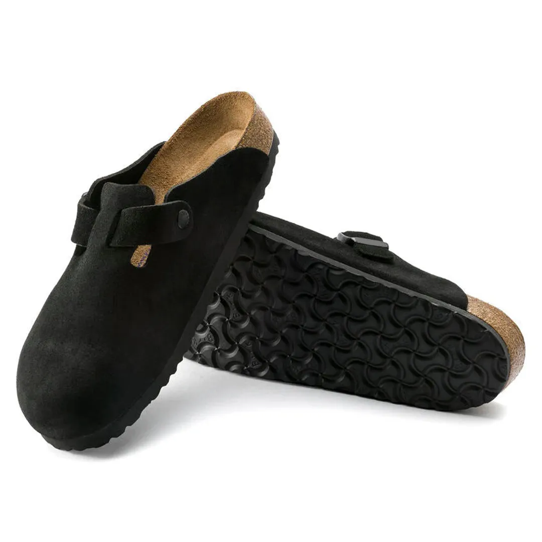 Venyamin Clogs | Suede Leather Slip-On Clogs with Soft Footbed