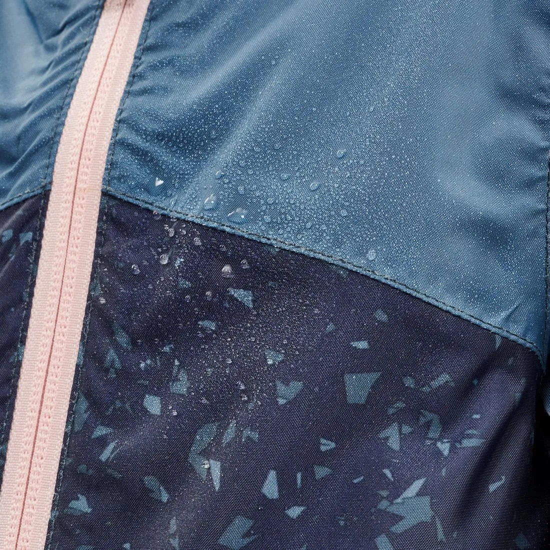 Veste imperméable de randonnée enfant 2-6 ans, MH100 zip bleue