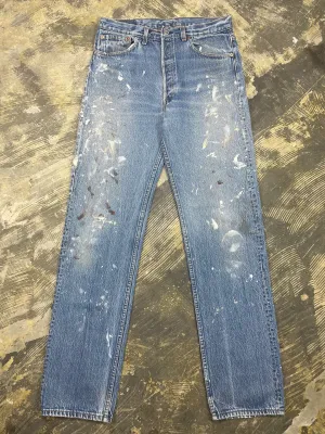 Vintage Levi 501 USA Premium Wash & Paint Denim Jeans (JYJ-0321)