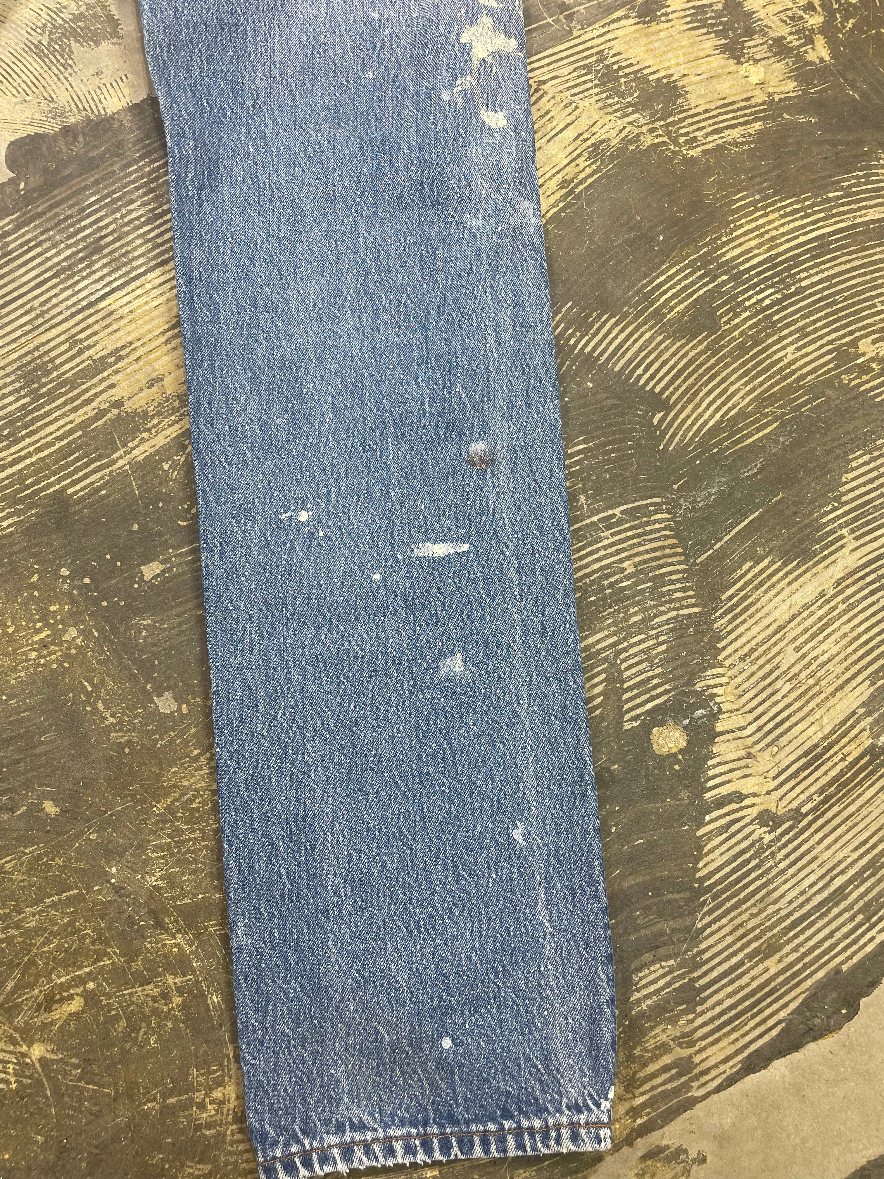 Vintage Levi 501 USA Premium Wash & Paint Denim Jeans (JYJ-0321)