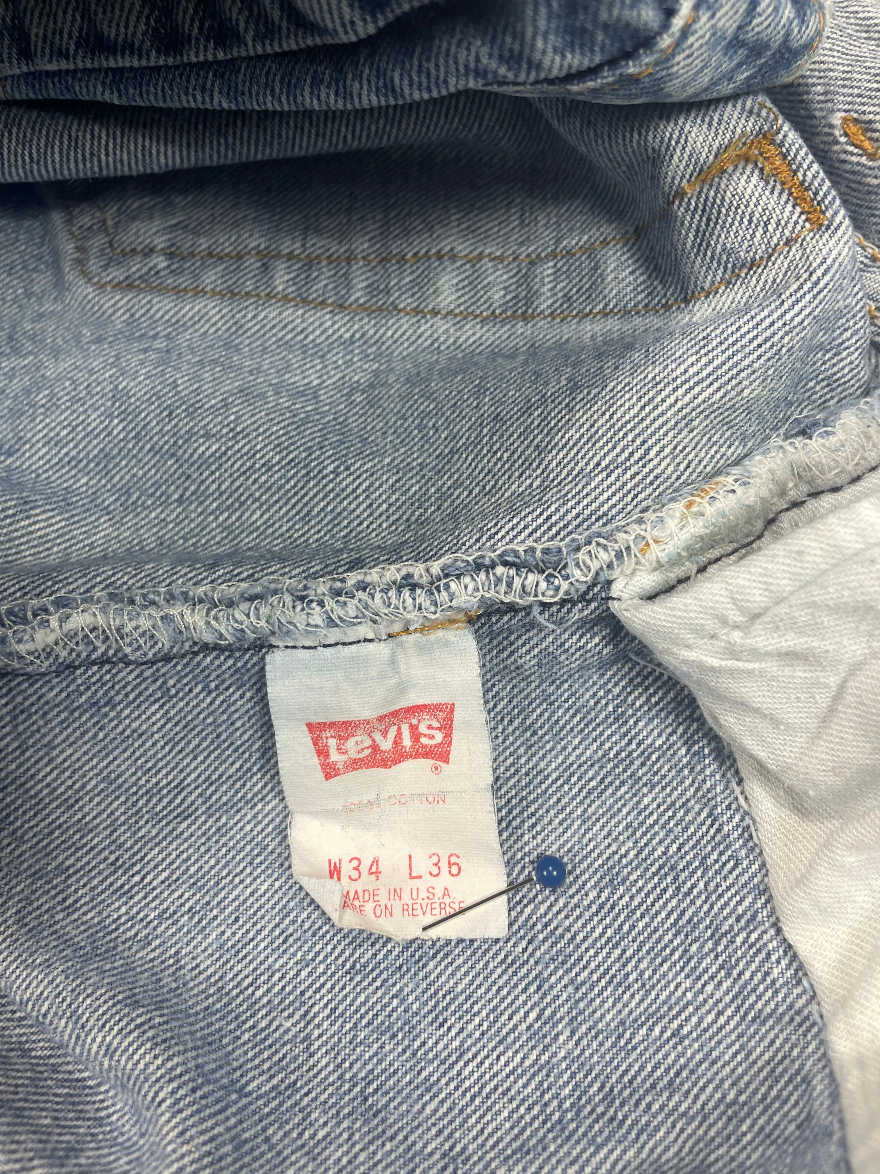 Vintage Levi 501 USA Premium Wash & Paint Denim Jeans (JYJ-0321)