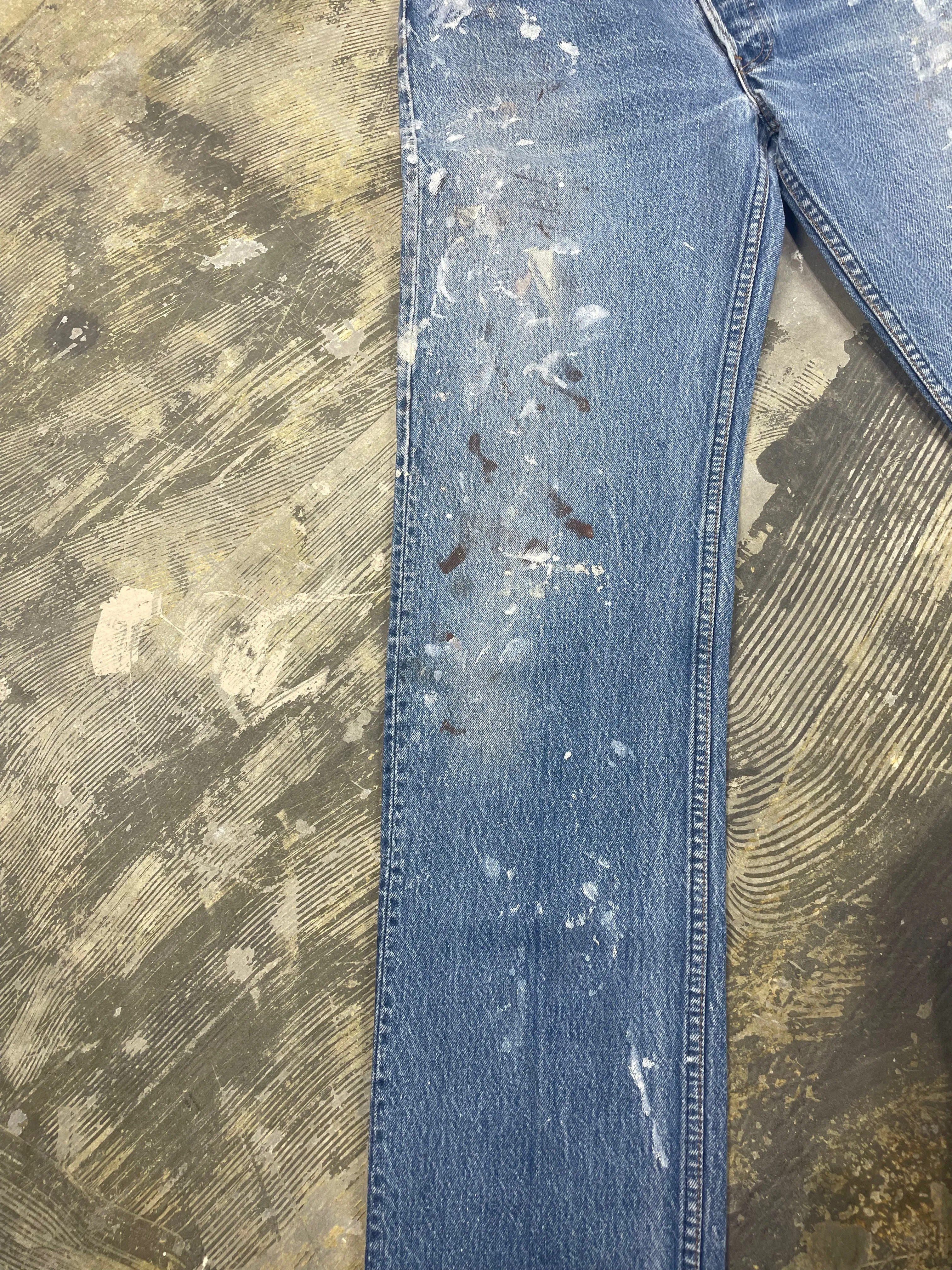 Vintage Levi 501 USA Premium Wash & Paint Denim Jeans (JYJ-0321)