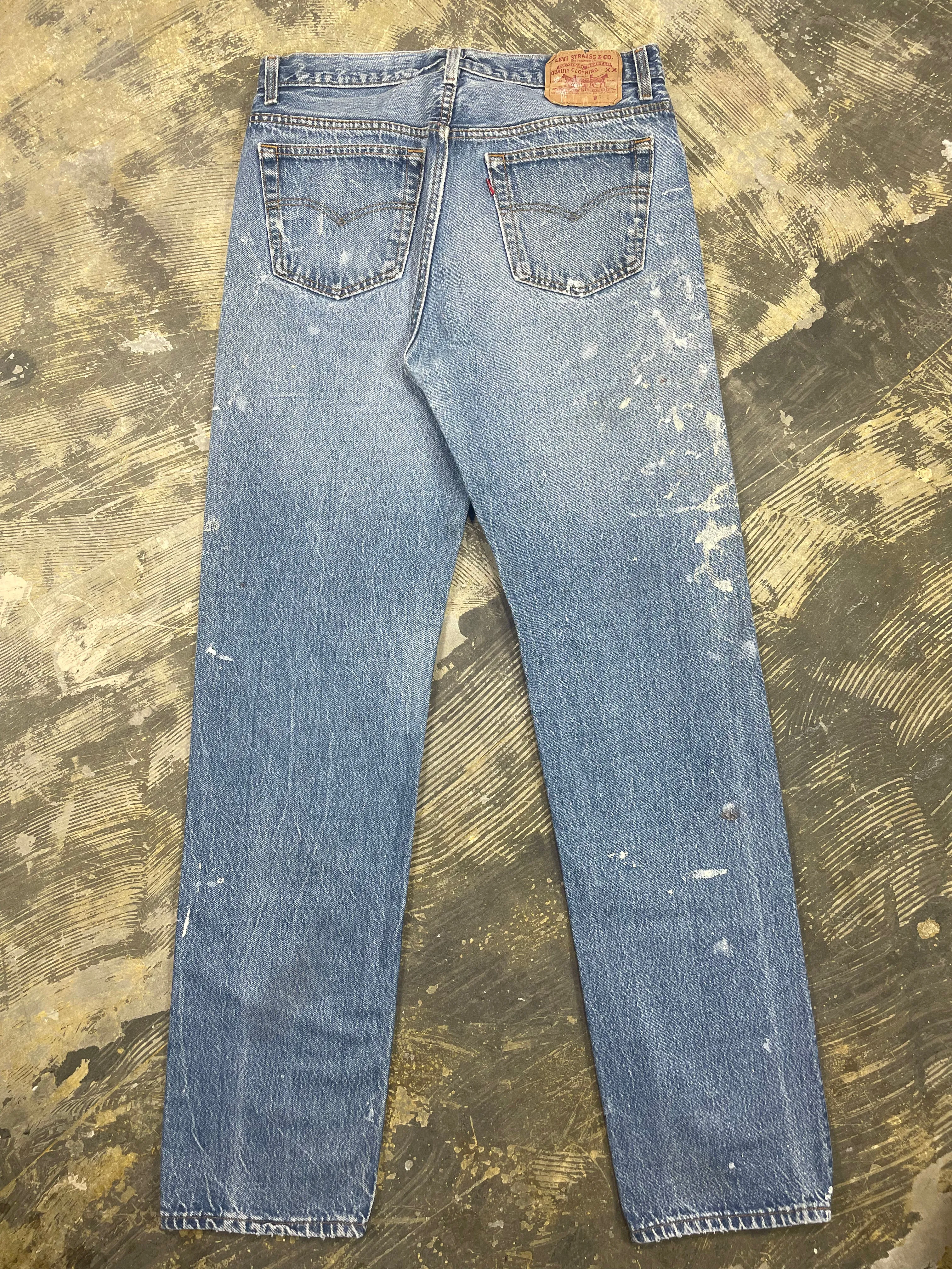 Vintage Levi 501 USA Premium Wash & Paint Denim Jeans (JYJ-0321)