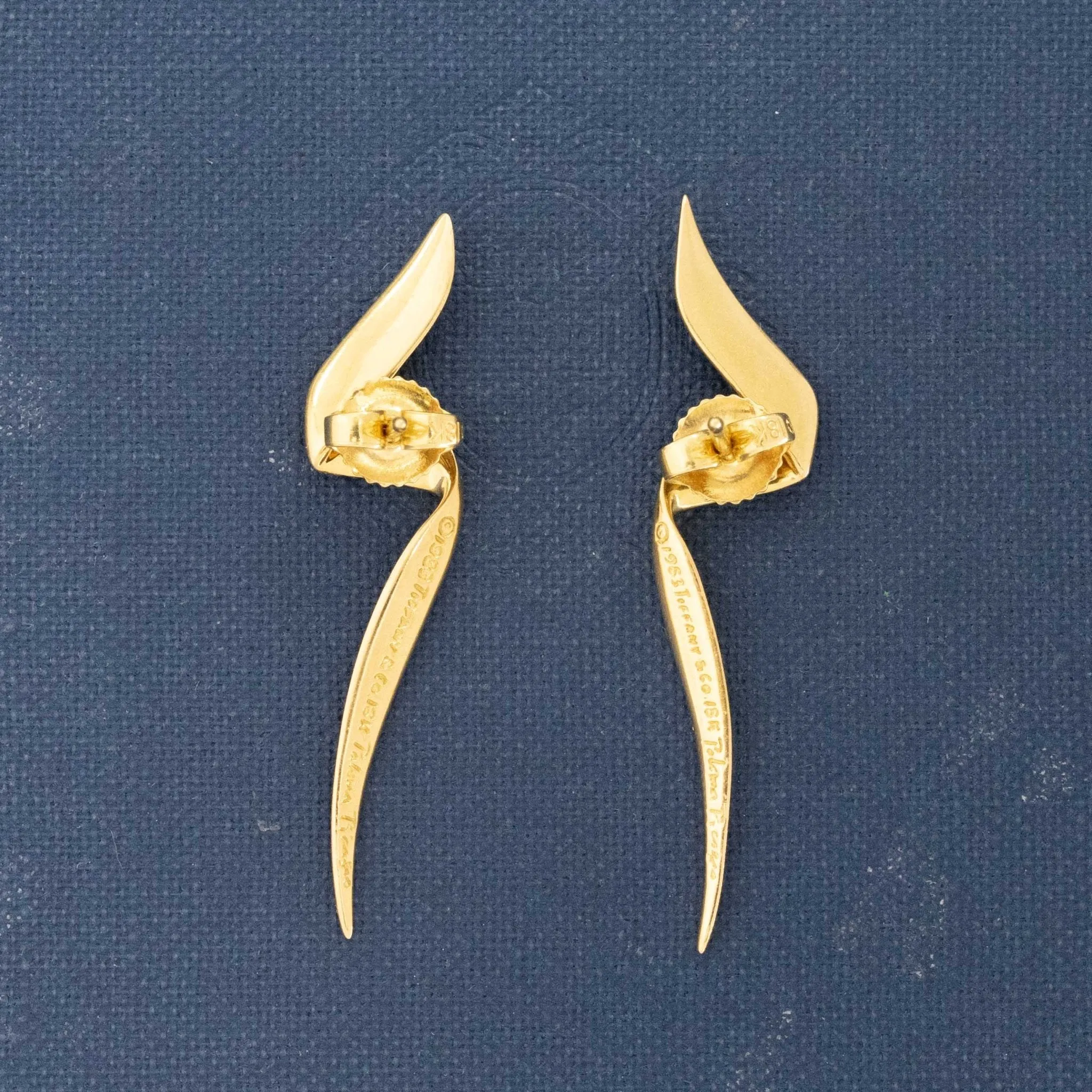 Vintage Paloma Picasso Ribbon Earrings, by Tiffany & Co.