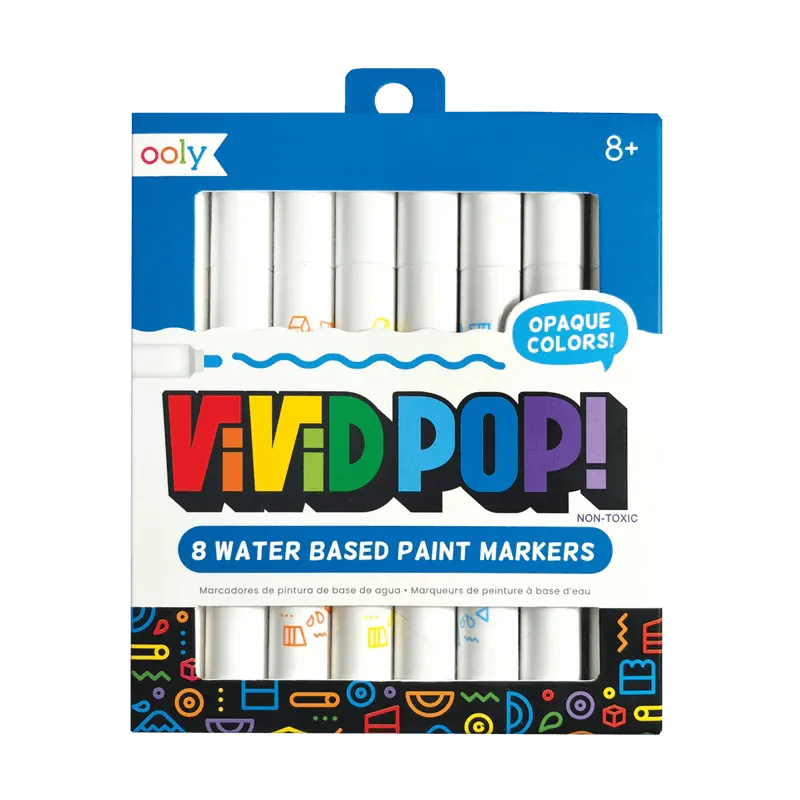 Vivid Pop! Water Based Paint Markers (Set of 8)