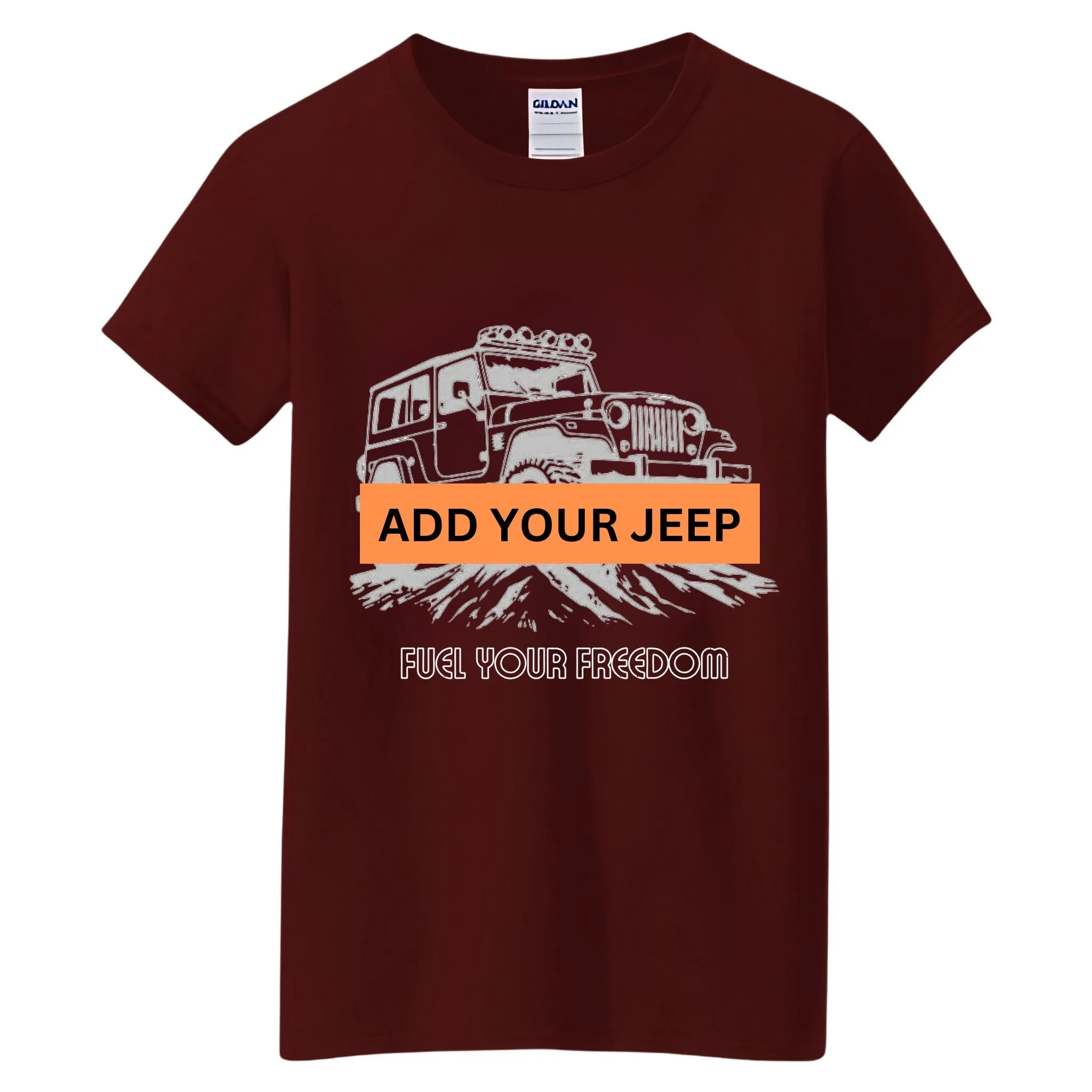 VOZUKO Custom 4x4 Jeep Fuel Your Freedom Made-to-Order Gildan Graphic Tee