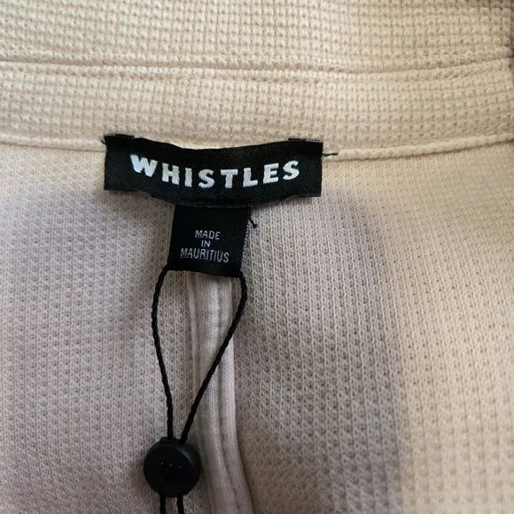 Whistles Jersey Slim Blazer Pastel Pink Size 14 NWT Work Designer Quiet Luxury