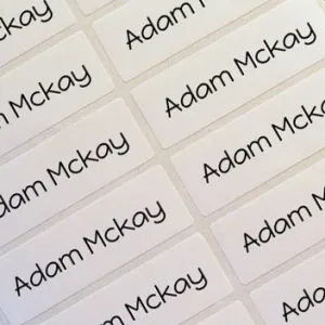 White Large Name Labels