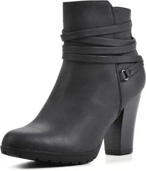 White Mountain Women's Spade Bootie Boots Black / Sueded / Smooth 10W