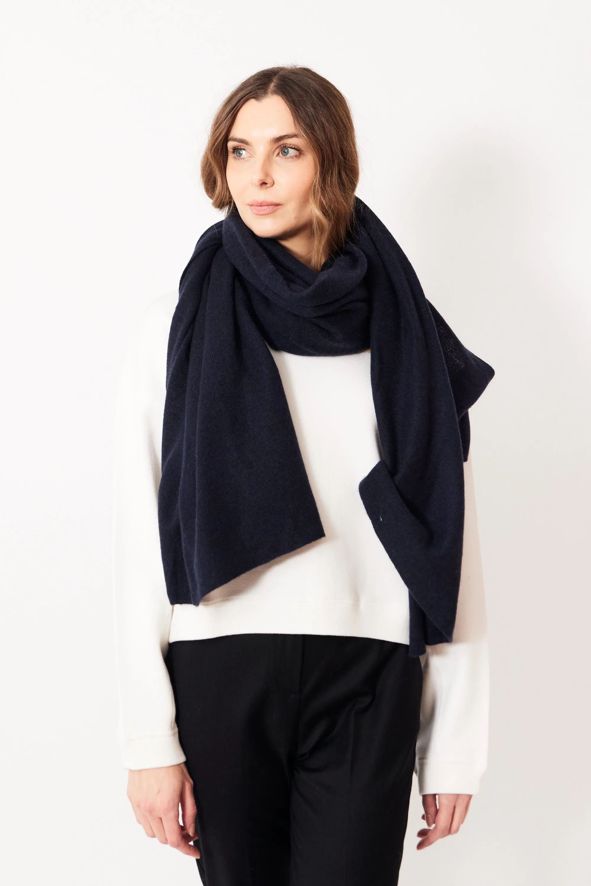 White   Warren Cashmere Travel Wrap