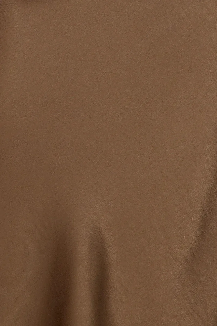 Won Over Midi Dress Brown