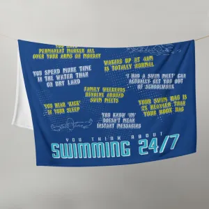 You Know You're A Swimmer 50 x 60 Throw Blanket