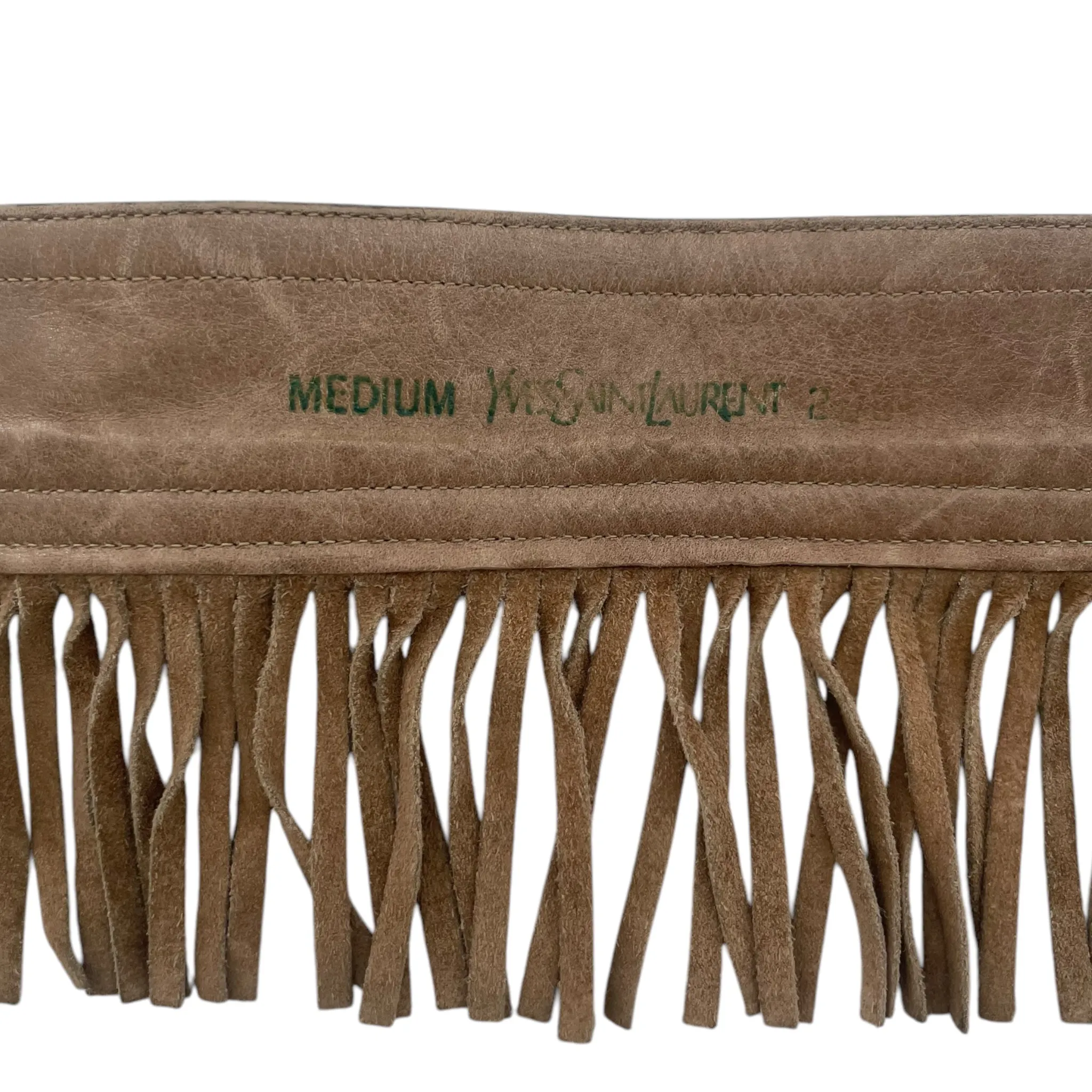 Yves Saint Laurent 1970's Suede Fringe & Calfskin Safari Belt